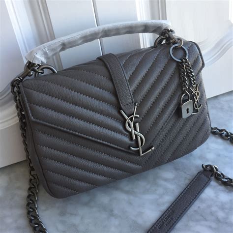 medium college bag ysl|YSL silver hardware bag.